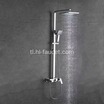 Modernong banyo chrome bathtub rain shower column faucet